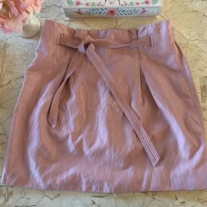 Free People Faux Leather Pink Skirt (NWOT)